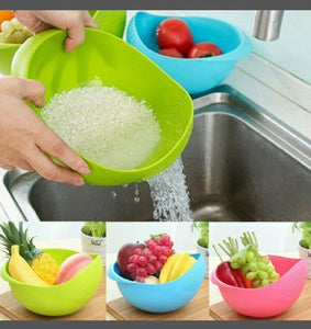 Rice Fruit Strainer Bowl